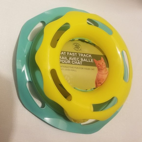 NWOT cat toy duo- eyecatching mirrored ball and beautiful ball track - Picture 2 of 7